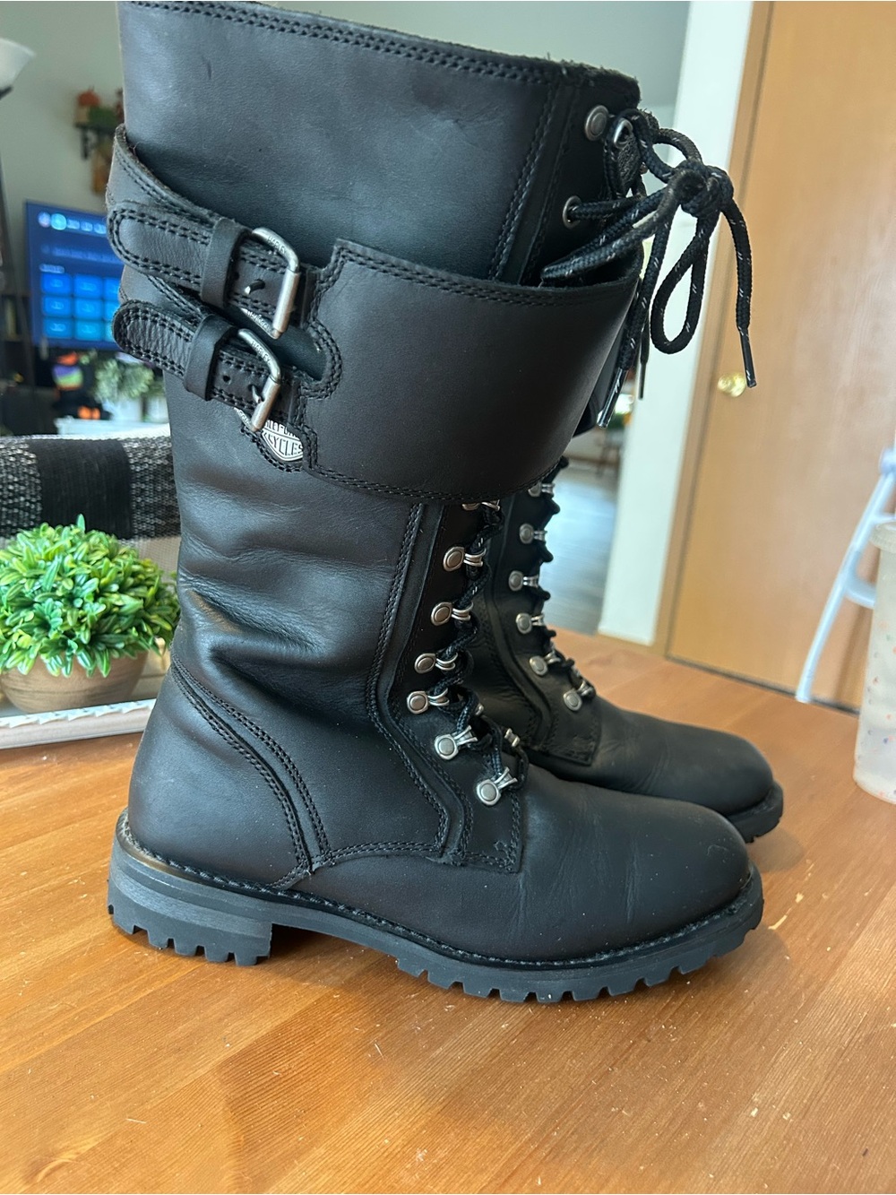 Harley-Davidson Grimes 12" Lace Boots Woman's Size 11